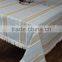 100% cotton luxury fashion yarn dyed print stripe cheap table cloth