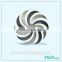 Metal flower shaped wall art decor for home