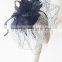 Gorgeous hot sale navy blue fascinator for Races,Wedding,Party on headband