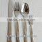 Low price stainless steel gold plated dinner spoon and fork set