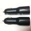 2015 New Design High Quality Factory Prices Rubber Oil Coated Dual Usb Car Charger for iphone 5, USB Cable Charger