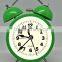 quartz analog desk clock, belling clock, 4.5" metal twin bell alarm clock