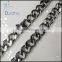 stainless steel hip hop men's latest white gold cuban chains necklace