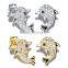  Express In Spanish Crystal Dolphin Elephant Earring