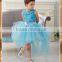 Frozen Cotton Dress Girl Princess Aisha Tutu ELSA Essar Short Sleeved Dress Children Dovetail