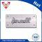 metal logo tag for appliances, furniture, equipment, cabinets, automobile, computer