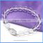 925 Sterling Silver Micro Pave Zircon S Shape Box Clasp Pearl Necklace And Bracelet Connector Charms SC-CZ035