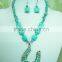 crochet simple statement necklace with natural gemstone