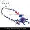 Fashion jewelry Wholesale new model beautiful acrylic flower alloy necklace