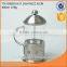 tempered glass tea/coffee pot and stainless steel pump lid