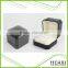 Huaxin Great Leather Plastic Ring Jewelry Velvet Box With Led Light