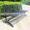 Powder coated steel outdoor bench seating metal garden bench