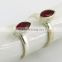 Secret Style Red Onyx 925 Sterling Silver Toe Ring_For Ladies_Natural Gemstone Silver Jewellery