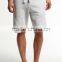 Custom light grey plain 100% cotton casual style wholesale gym shorts for men