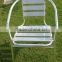 stacking armrest aluminum rattan chair