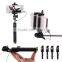 2015 Hot Portable in Pocket Flexible Walking Stick Selfie Stick With Wired Cheap Price