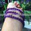 Natural charming deep purple small amethyst crystal beads bracelet for gift