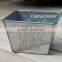 Colorful galvanized metal tin bucket
