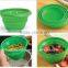 Food grade safety collapsible silicone colander