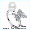 Wholesale women beautiful 925 solid band jewelry charms dubai design silver ring