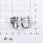 Famous Factory fashion silver stainless steel micr-setting rhinestone heart shaped earrings