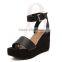 Modern newest fashion women sandals high quality wedge sandals platform ankle strap sandals PH3734