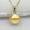 Wholesale pearl pendant 11-12mm perfect round14k gold love sea pearl pendant