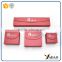 Wholesale China custom cardboard gift case with white silk logo and velvet insert red paper jewelry box set