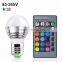 Changeable RGB LED Spotlight Bulb 85V- 265V Remote Controller Holiday Lamp Decorative E27 Night light