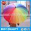 promotional rainbow golf umbrella.auto open straight umbrella