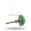 Metal & Glass heart Knob (Green)