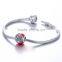 D188 lucky 925 enamel beads,silver red charms with oxide engraved logo for men