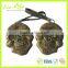 Halloween Cool Man Skull Design Retro Look Silicone Coin Pouch Purse Wallet with Zipper