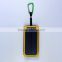 Waterproof portable 12000mah solar charger for mobile phone 5v 2a