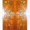 Engraving Solid Wood Double Door Real Thai Teak Wood Main Door Designs No.5