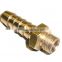 high precision cnc turning brass made hose tail for Pressure gauge