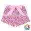 Cotton Pom Pom Pink Baby Sequin Shorts