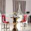 BC901 Red Fabric Metal Bar Stool and High Chair
