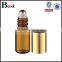 5ml 10ml 12ml glass roller bottle amber glass bottle roller ball cosmetic glass oil bottle roller