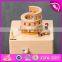 Wonderful kids cartoon castle wooden music box toy W07B047