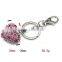Wholesale Heart Shaped Metal Keyring Rhinestone Key Chain KY07-0006