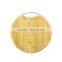 Round board natural bamboo cutting board with handle