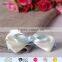 Fancy design girls pink ribbon bow hairgrips alligator hair clip with bead