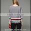2016 summer loose oversized colorful combination striped t-shirt
