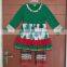 Winter Custom Children Red Xmas Outfits Set Baby Girls Christmas Clothes