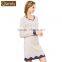 Modern Style Qianxiu Wholesale High Quality Knitted Cotton Women Girl Long Sleeve Print Dots Dressing Gown