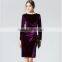 B40996A Fashion 6 colors women casual velvet dress