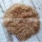 Vintage wool ruffle blanket Newborn felted flokati rug basket stuffer Round fur blanket backdrop photography props