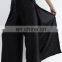 Womens Black Thai Silk Wrap Pants/Fisherman Sarong Harem Yoga Trousers Wide Leg