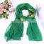 Fashion Wholesale Customize Design Women's Voile Brazil Flag Print Scarf